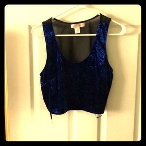 Velvet crop top